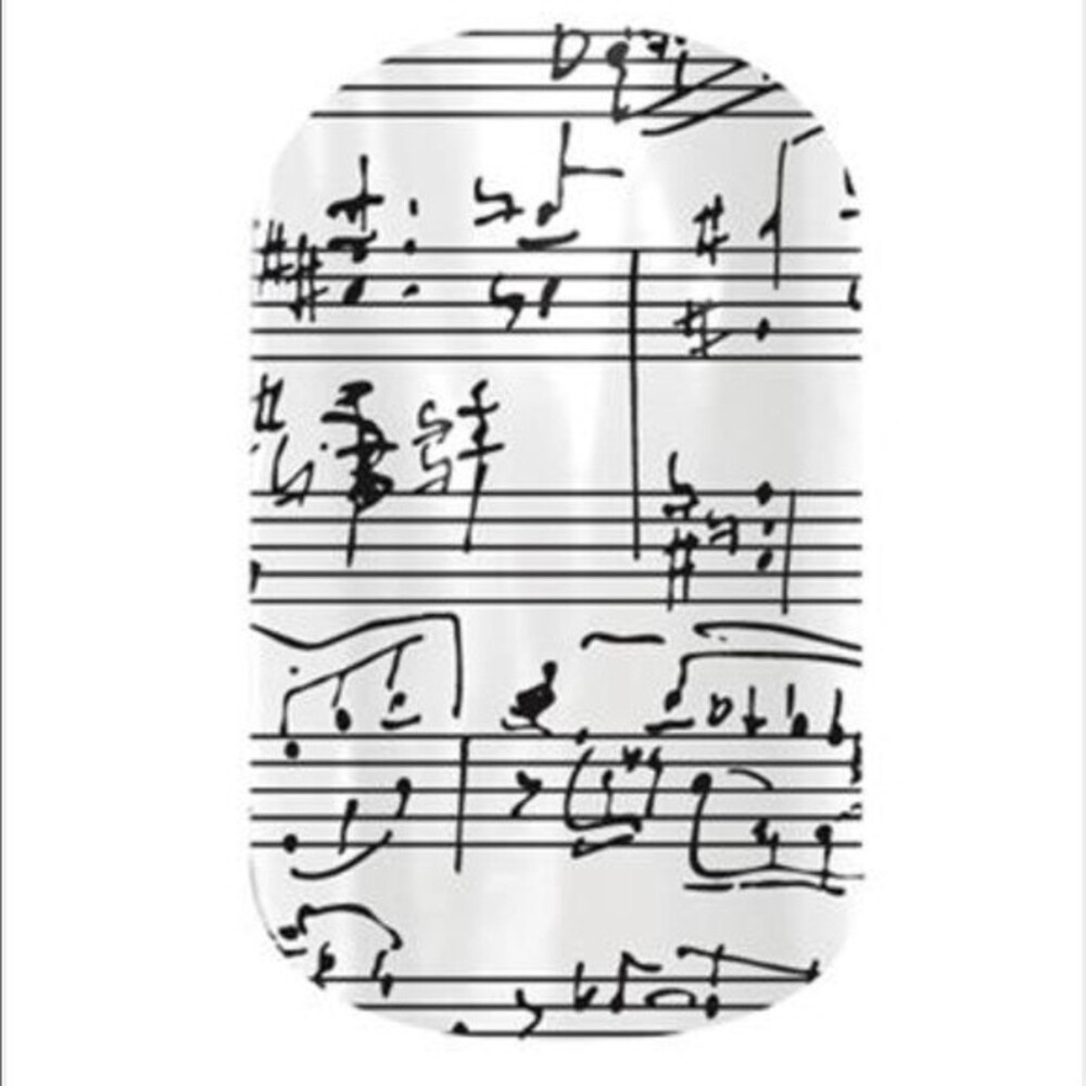 Jamberry Nails New Vinyl Sheet Heat Pressure Activated Wraps Music Notes Design